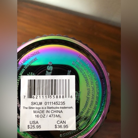 Starbucks NWT 16 oz tumbler (iridescent/oil slick) - Picture 5 of 5